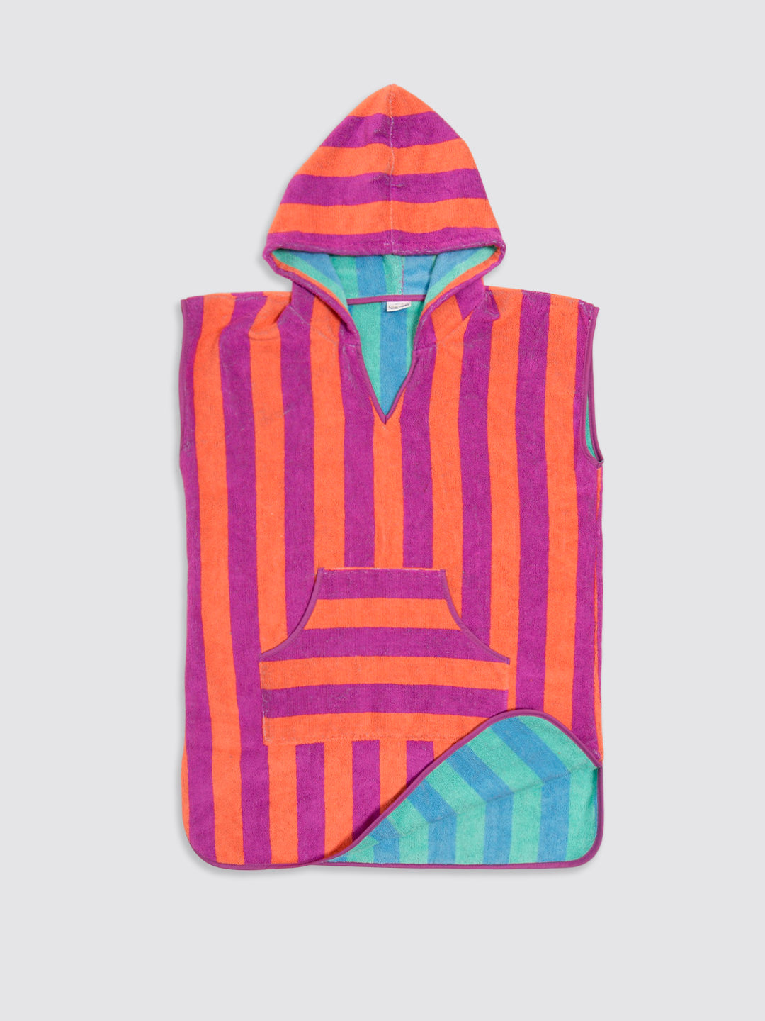 Poncho con Bolsillo Rayas Tarifa Rosa