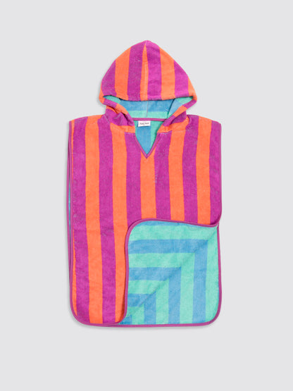 Poncho Rayas Tarifa Rosa