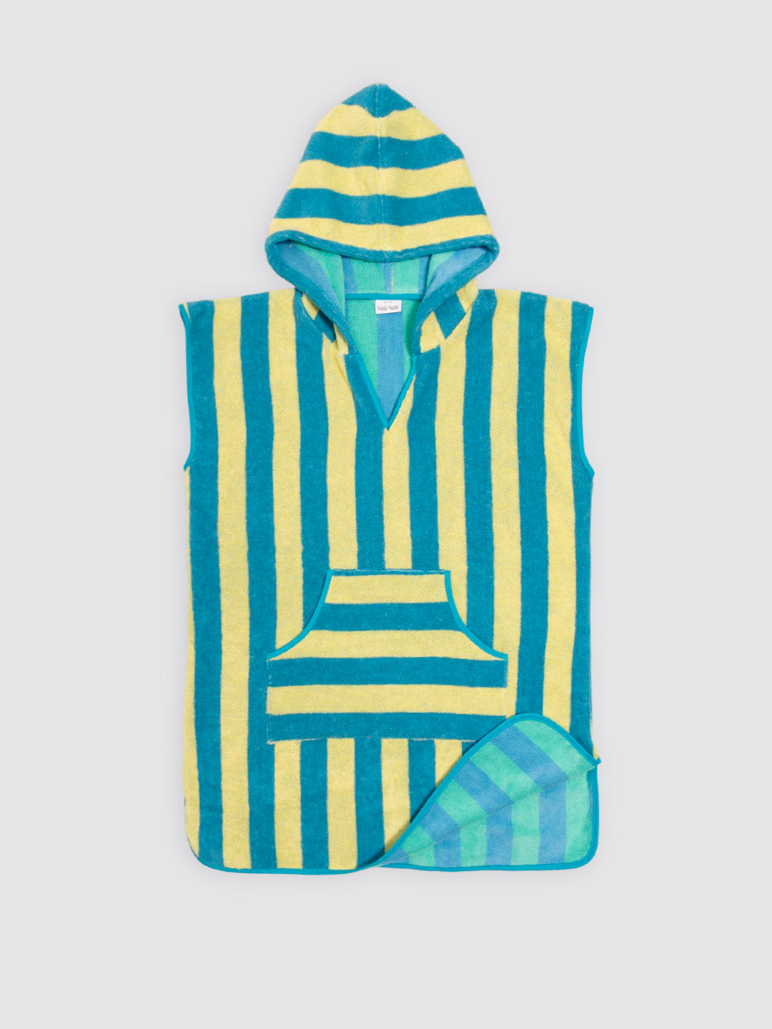 Poncho con Bolsillo Rayas Tarifa Amarillo