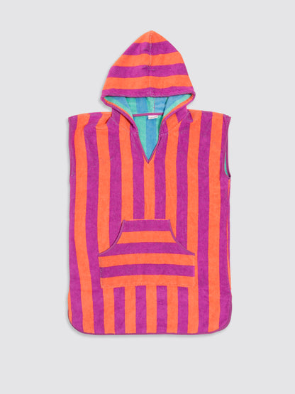 Poncho con Bolsillo Rayas Tarifa Rosa