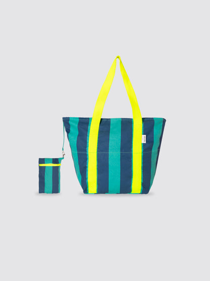 Bolsa de Playa Pequeña Rayas Tarifa Verde